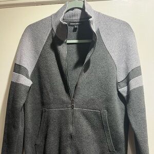 Banana Republic Two-Tone Gray Zip-Up Jacket